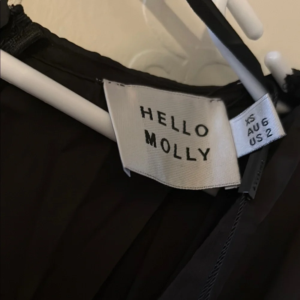 Hello Molly Black Ruched Ruffled Cocktail Dress - Picture 2 of 5